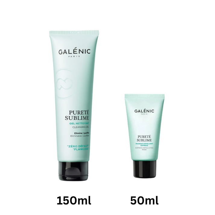 Galenic 1 Purete sublime cleansing gel 150ml +1 Purete Sublime Express Exfoliating Mask 50%OFF 1 G