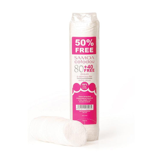 Samoa cotodou cotton - 80+40 free disques 120 Cotton disk shape