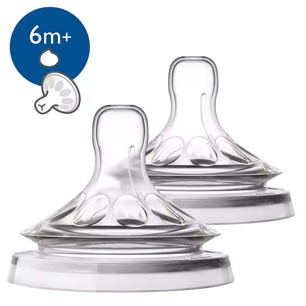 Avent 2 Natural Teats Thick Feed - 6m+