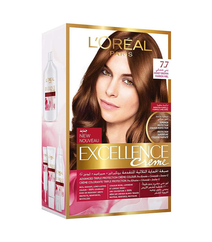 L'Oreal Paris Excellence Crème 7.7 Honey Brown