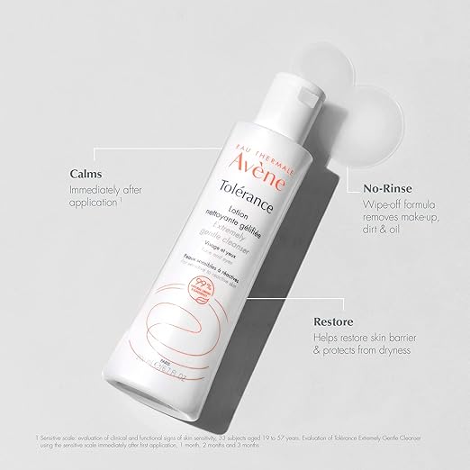 Texture légère et apaisante de la lotion nettoyante Avène Extremely Gentle – nettoie en douceur sans agresser la peau