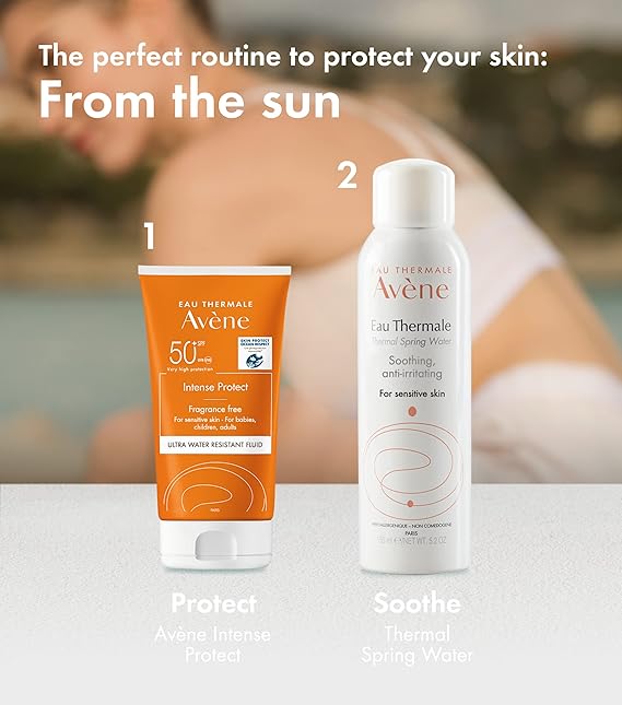 Avène Intense Protect SPF50+ 150ml – très haute protection solaire pour peaux sensibles, résistante à l’eau et sans parfum