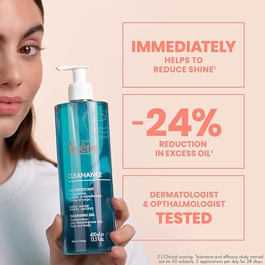 Gel nettoyant Avène Cleanance 200 ml pour peaux grasses à tendance acnéique