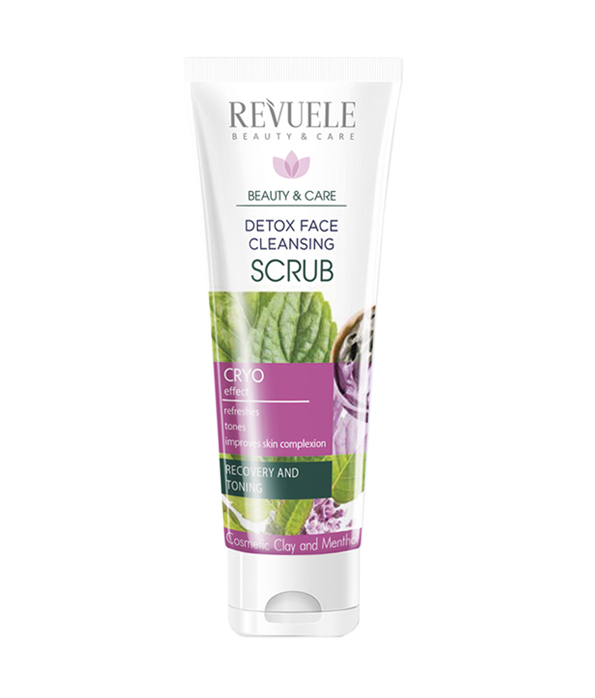 Revuele Detox Face Cleansing Scrub with Cosmetic Clay and Menthol