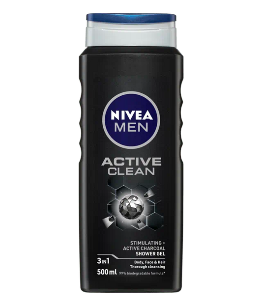 Nivea Men Active Clean 3in1 Shower gel 500ml