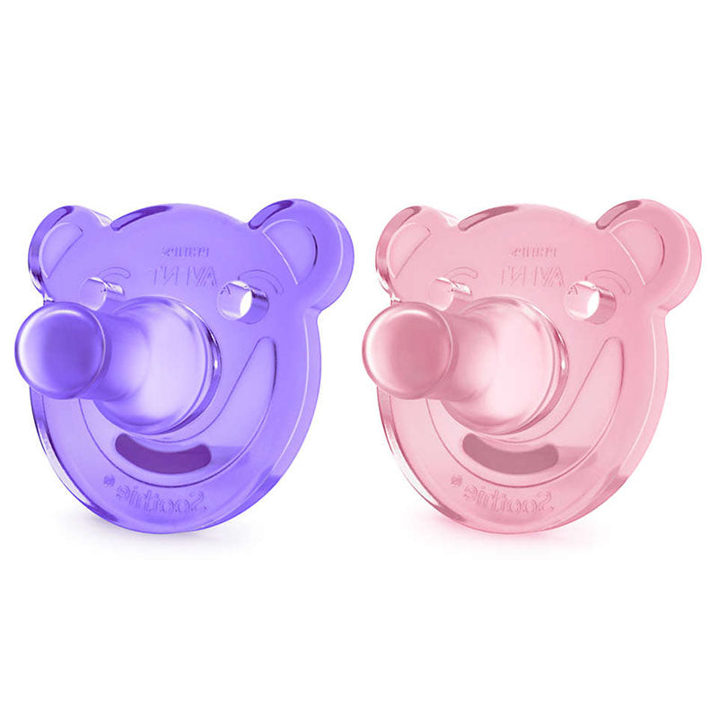 Avent 2 Shaped Orthodontic Soothie Flexible Shield 0-3m - Girl