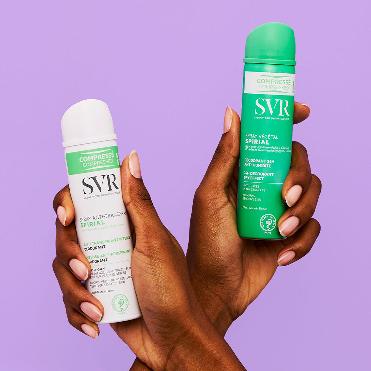 SVR Spirial Spray Végétal Anti-Humidity – déodorant en spray 48h d’origine naturelle, anti-humidité, sans sels d’aluminium, adapté aux peaux sensibles