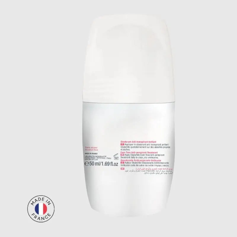 ACM Dépiwhite Anti-Stain Deodorant 50 ml – Antiperspirant with skin-tone unifying and soothing properties.