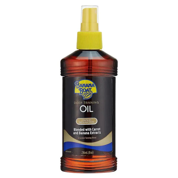 Bottle of Banana Boat Deep Tanning Oil in Golden variant, 236 ml