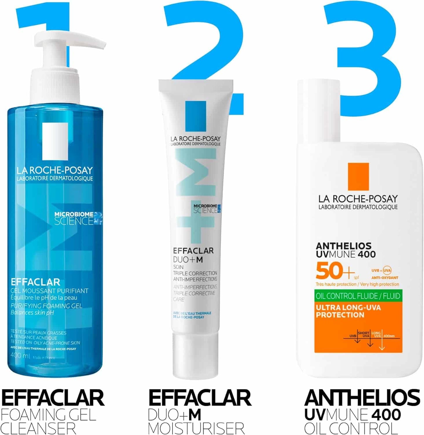 La Roche‑Posay Effaclar Duo(+) M 40 ml – gel‑crème matifiant triple action pour peaux grasses à imperfections