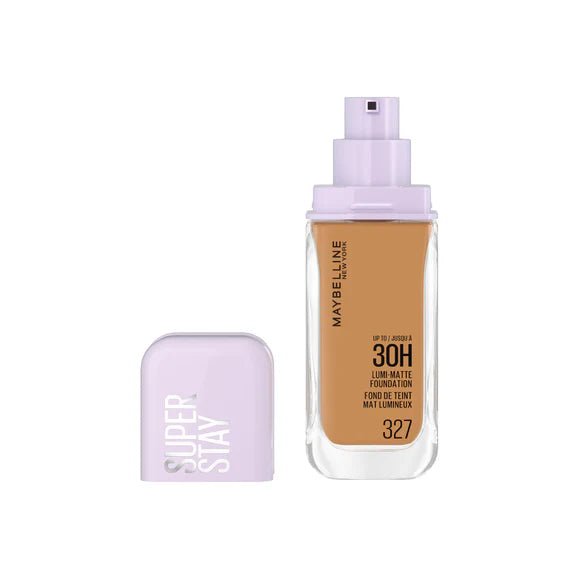 Maybelline Super Stay Up To 30H Lumi Matte Foundation bottle with luminous matte finish for long-lasting wear