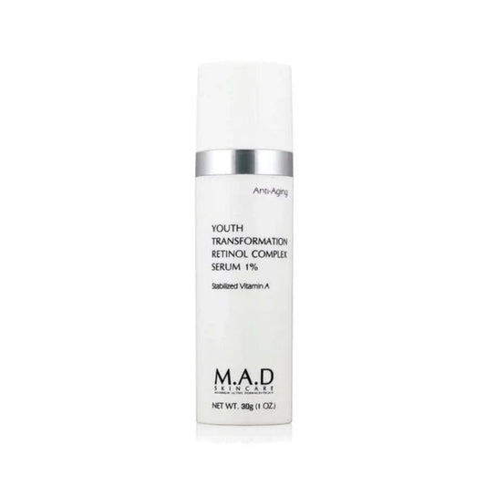 Youth Transformation Retinol Serum delivers a 1% retinol complex to minimize the appearance of fine lines and wrinkles, enlarged pores, rough skin and blemishes
