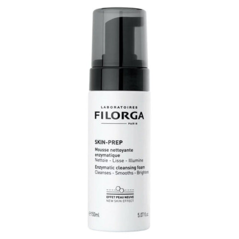 Filorga Skin-Prep cleansing foam bottle on a white background