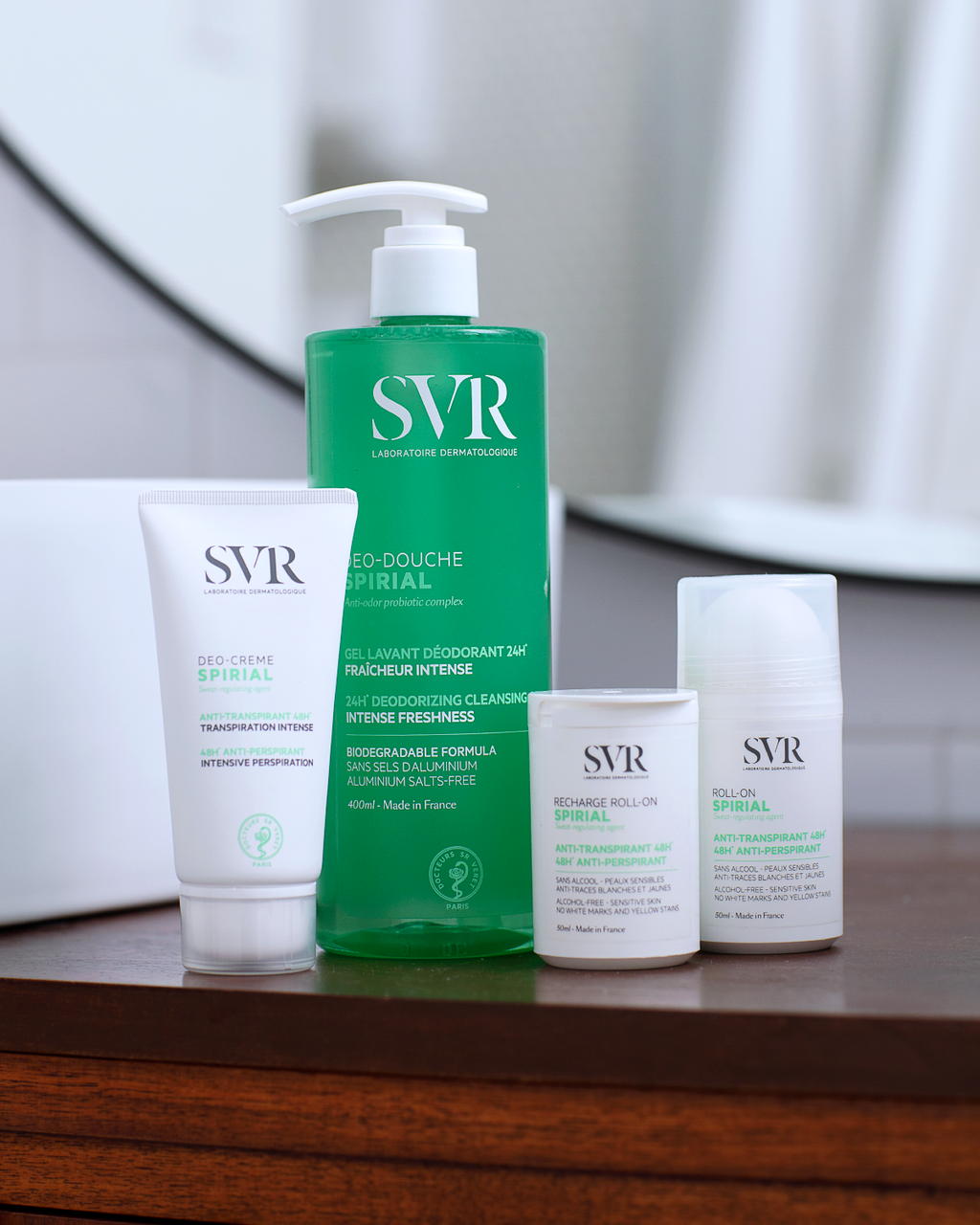 SVR Spirial Deo Roll-On Extreme 20ml – Déodorant roll-on anti-transpirant 48h, efficacité intense pour transpiration excessive