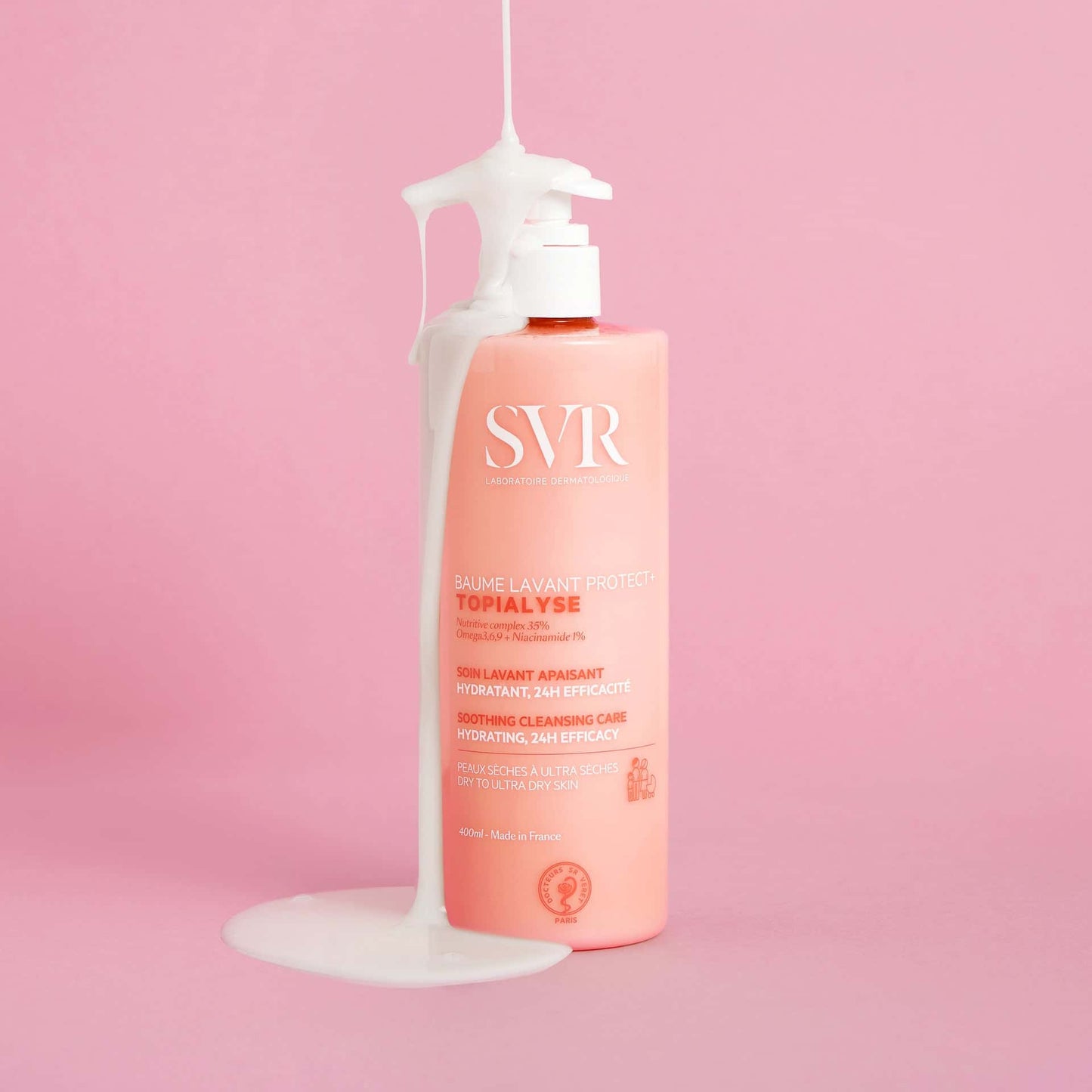SVR Topialyse Baume Lavante 400ml – Baume lavant relipidant anti-irritations pour peaux sensibles, sèches à atopiques