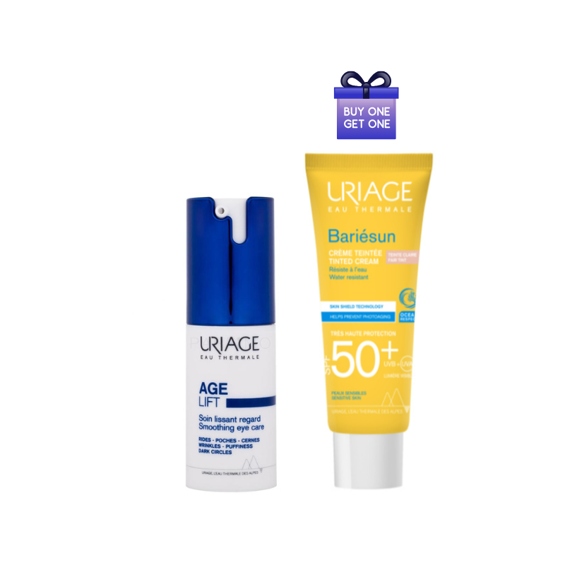 Two skincare products from Uriage on a white background