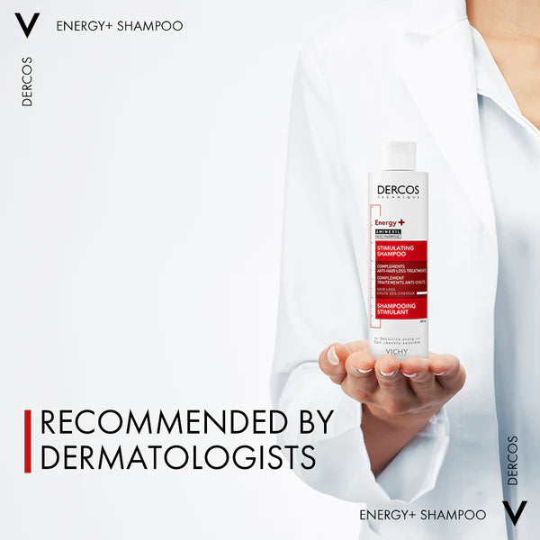VICHY Dercos Energising Shampoo 200 ml – shampooing fortifiant et énergisant pour cheveux fatigués
