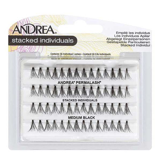 Andrea Stacked Individuals Lashes Medium Black