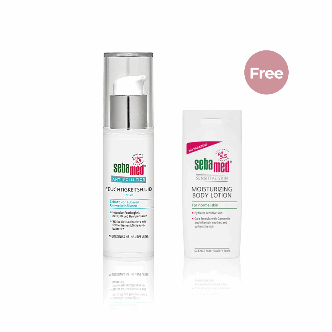 Sebamed Hydrating Fluid SPF20 + 1 FREE Sebamed Moisturizing Body Lotion 200ml