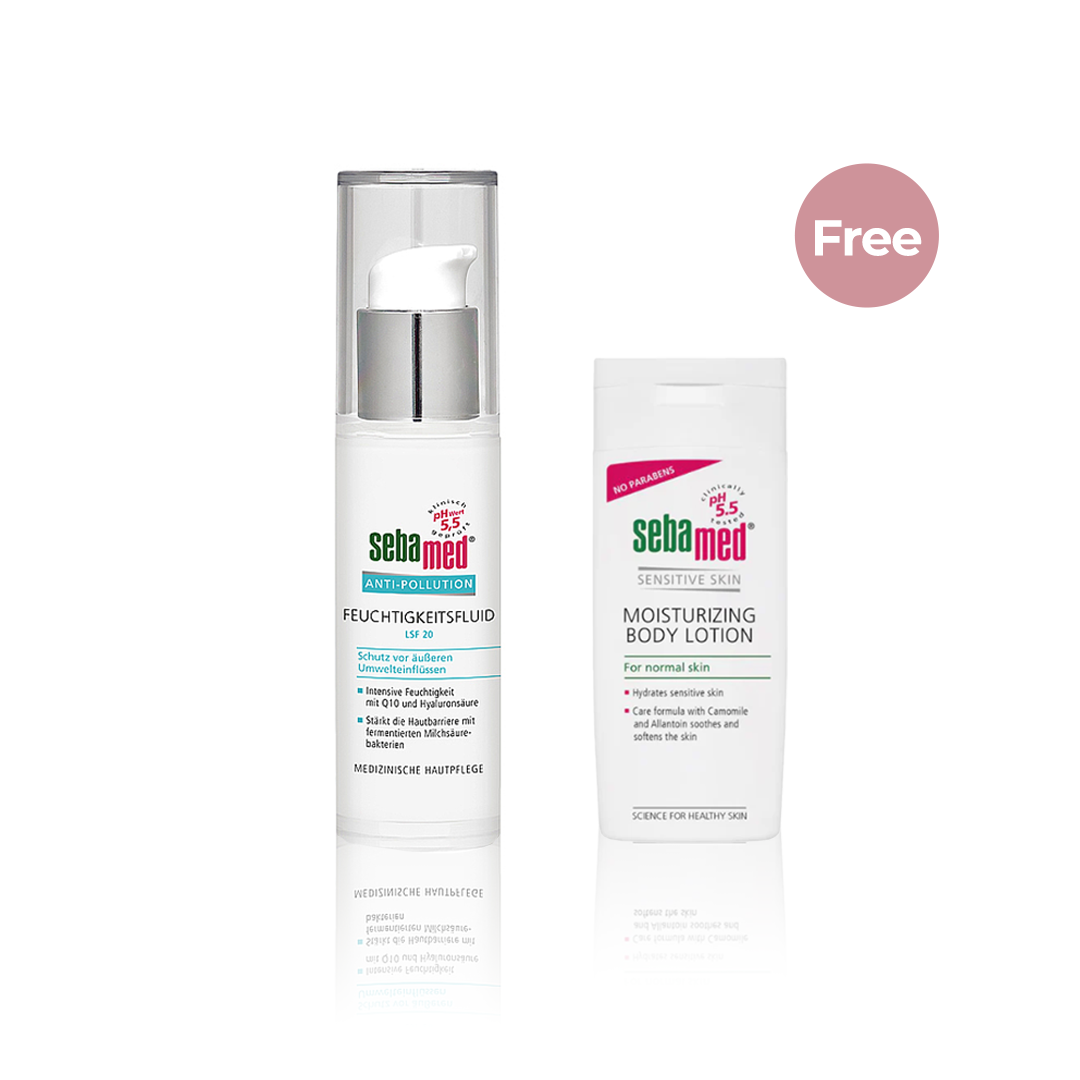 Sebamed Hydrating Fluid SPF20 + 1 FREE Sebamed Moisturizing Body Lotion 200ml