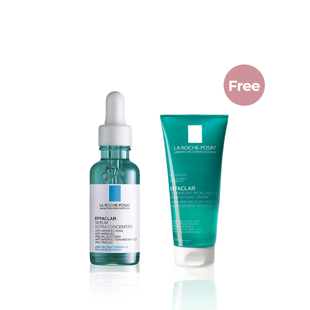 La roche Posay Effaclar Serum Ultra concentrated 30ml + 1 FREE La roche posay Effaclar micro peeling cleansing gel 50ml