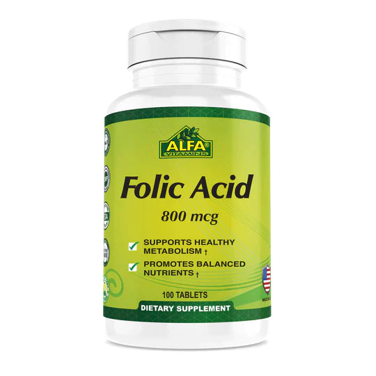 Folic Acid 800mcg 100 tabs