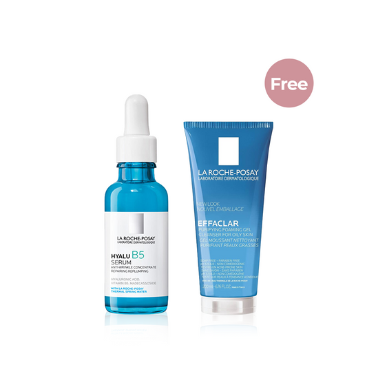 La roche Posay Hyalu B5 Serum 30ml + 1 FREE La roche posay Effaclar cleansing gel 50ml