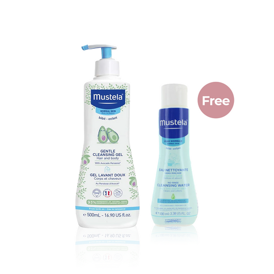 Mustela Gel lavant doux 500ml + 1 FREE Mustela No rinse cleansing water 50ml