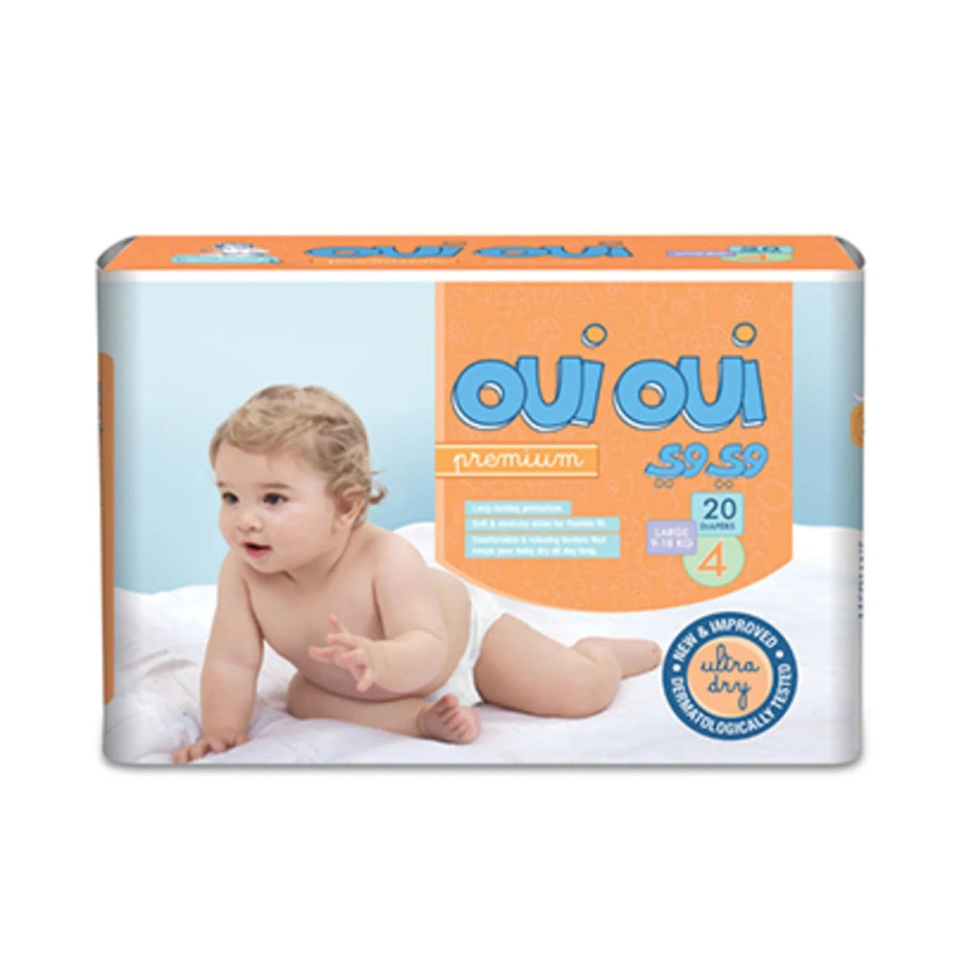 Oui Oui Premium Diaper Size:4 (9-18KG) *20 Diapers