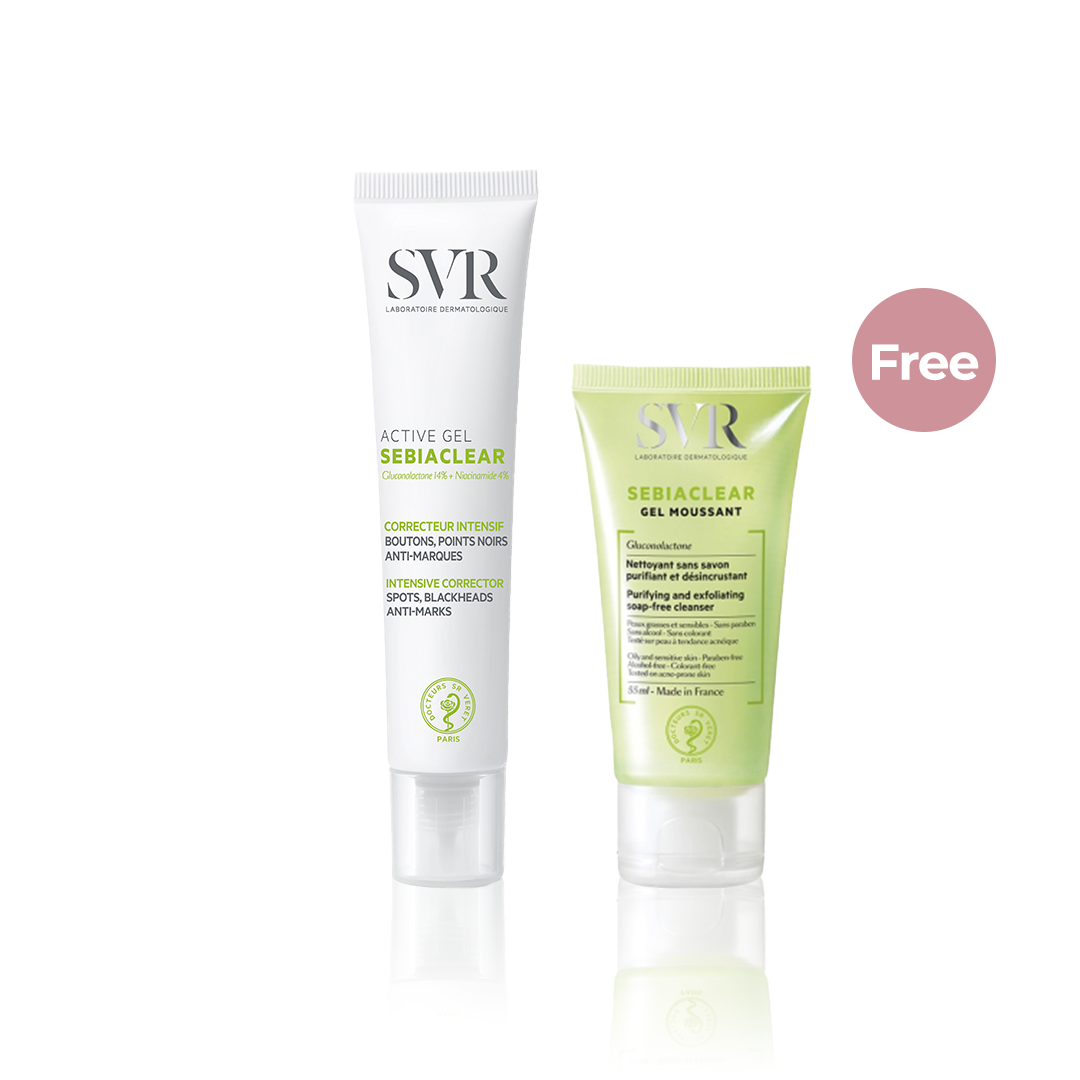 SVR Sebiaclear Active Gel + 1 FREE SVr Sebiaclear Gel moussant 55ml