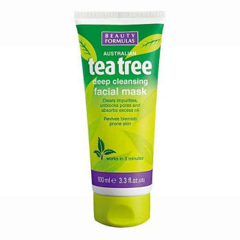 Beauty Formulas Tea Tree Facial Mask 100ml