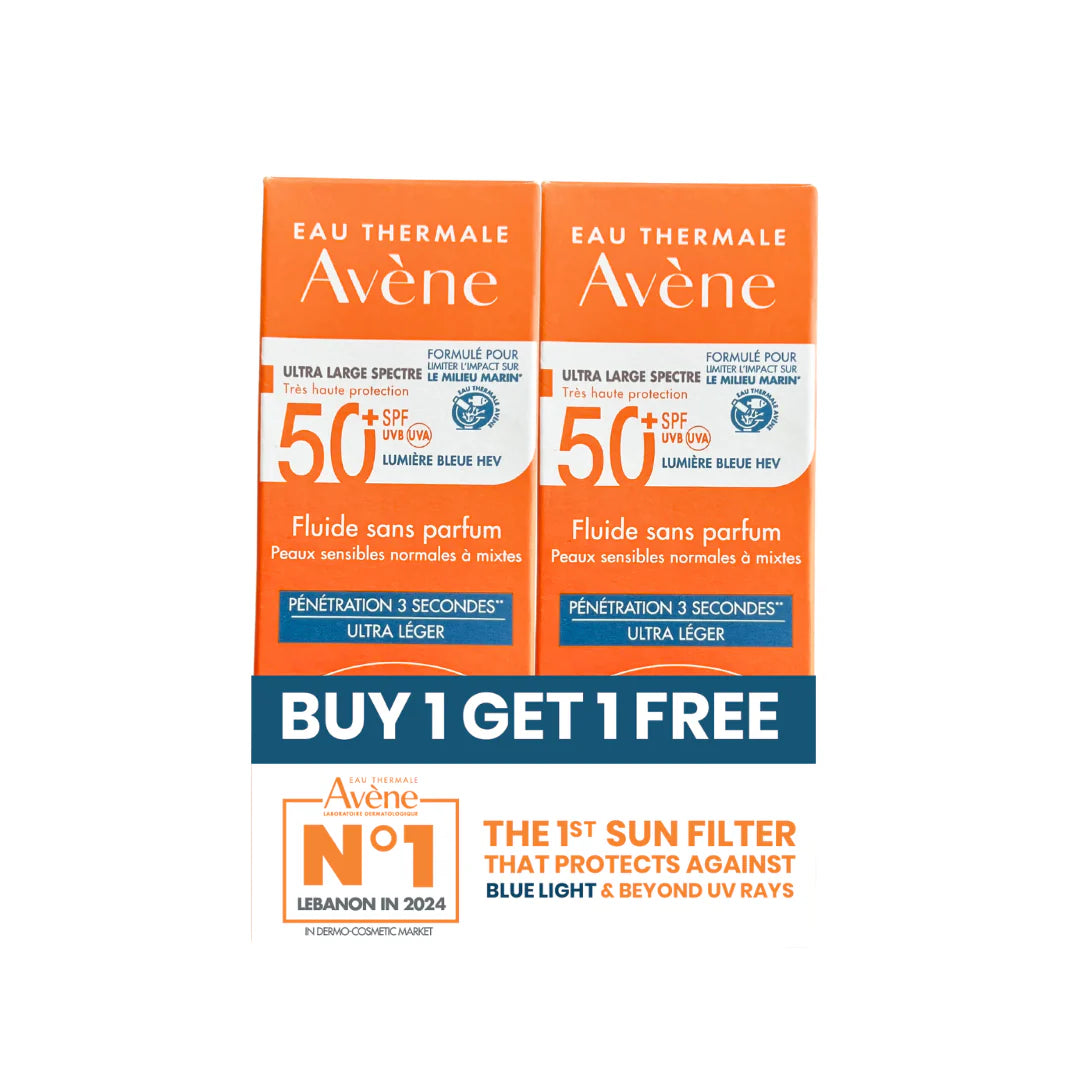 Avene Ultra-light sunscreen SPF50|BUY 1 GET 1