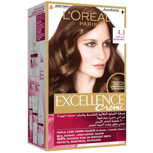 L'Oreal Paris Excellence Crème 4.3 Gold Chesnut Brown