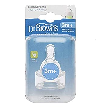 Dr Brown's Narrow 2 Silicone Nipples 3m+