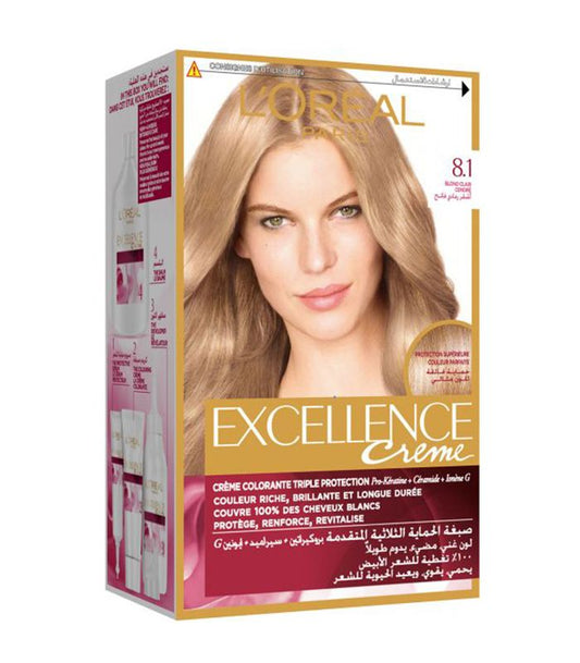 L'Oreal Paris Excellence Crème 8.1 Ash Light Blonde