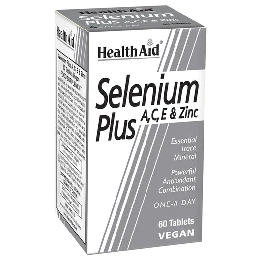 Health Aid Selenium Plus A,C,E & Zinc 60 Capsules