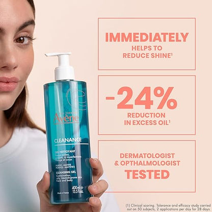 Gel nettoyant Avène Cleanance 200 ml pour peaux grasses à tendance acnéique