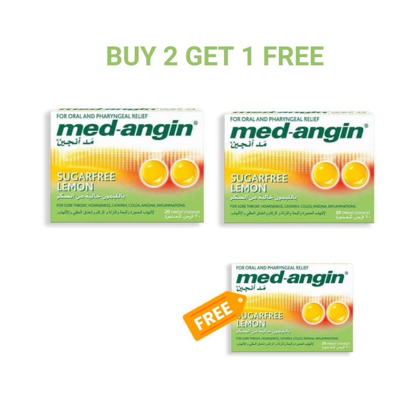 MED-ANGIN SUGAR FREE 24 THROAT LOZENGES | Buy 2 Get 1 For Free