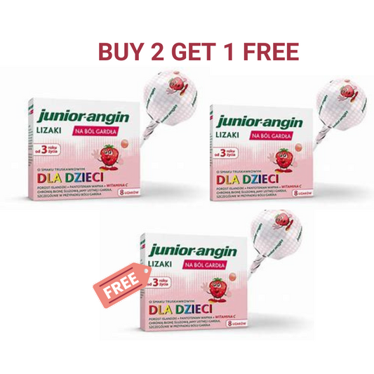 Junior-angin Lollies For sore throat Strawberry Flavour |Buy 2 Get 1 Free