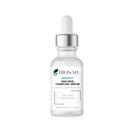 Biosar Serenvit AHA+BHA Charcoal Serum