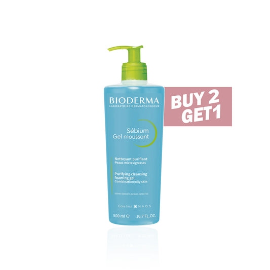 Bioderma Sebium Gel Moussant 500 ml , Buy 2 get 1 FREE