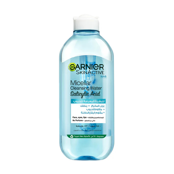 Garnier Salicylic Acid Micellar Water Facial Anti-Acne Cleanser and Makeup Remover, for Oily and Acne-Prone Skin , 25% Discount