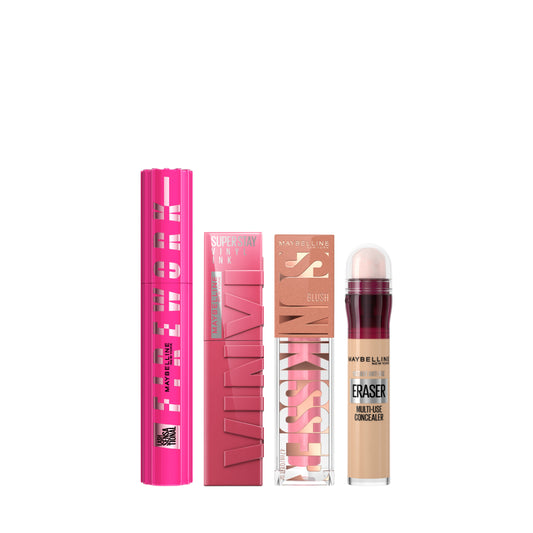 Maybelline Full Face Favorites Set – Mascara, Lipstick, Blush & Concealer