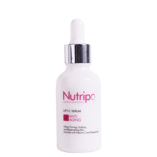 Nutripo Lift-C Serum bottle on a white background