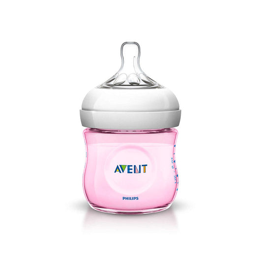 Avent Natural Feeding Bottle 125ml - Single Pack Pink