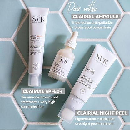 SVR Clairial CC Cream SPF50+ Light 40ml – soin correcteur teinté haute protection, unifie le teint et atténue les taches brunes