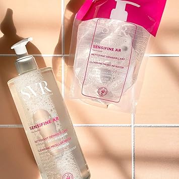 SVR Sensifine AR Eau Micellaire 200ml – eau micellaire apaisante anti-rougeurs, démaquille et nettoie les peaux sensibles réactives