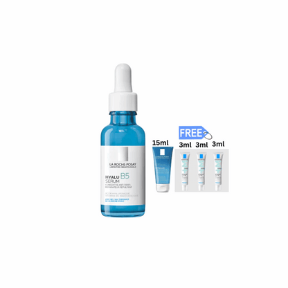 La Roche-Posay Hyalu B5 Serum 30ml + Free Effaclar Gel Moussant Purifiant 15ml & 3 Effaclar Duo+ 3ml