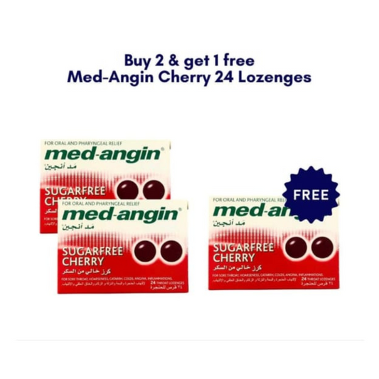 MED-ANGIN SUGAR FREE 24 THROAT LOZENGES | Buy 2 Get 1 For Free