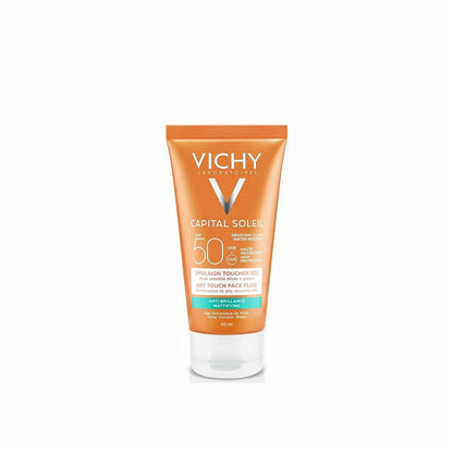 VICHY Capital Soleil Dry Touch Face Fluid BB Tinted SPF50+ – Matte finish sun protection with natural tint